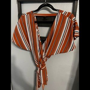 Charlotte Russe Waist Tie Blouse